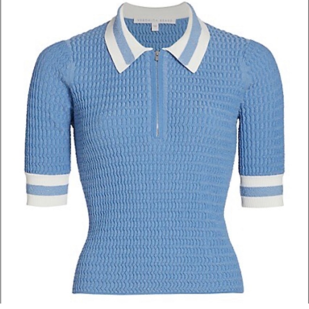 Veronica Beard Jorja Half Zip Polo